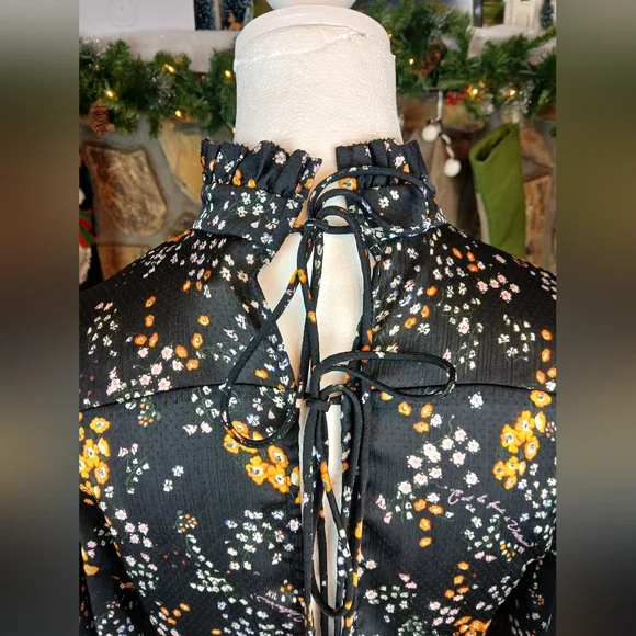 Zadig & Voltaire Roza Spark Flower Autumn Winter 2021 2022 Mini Dress Noir Small
